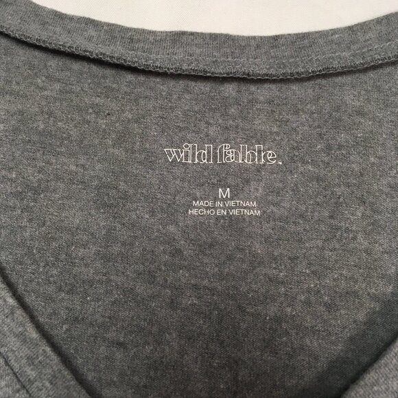 Women's Wild Fable Gray V-Neck Crop Top Tee Size M - Picture 3 of 8